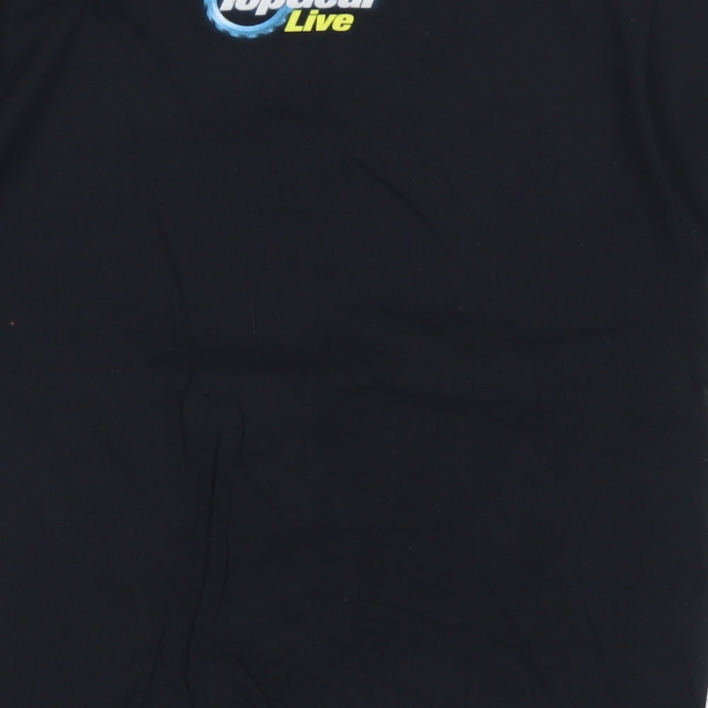 Gildan Boys Black  Cotton Basic T-Shirt Size M Crew Neck  - Top Gear