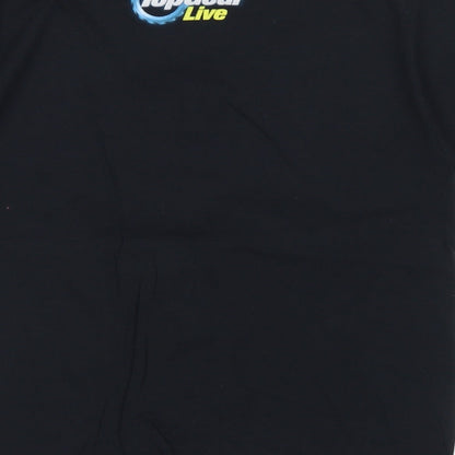 Gildan Boys Black  Cotton Basic T-Shirt Size M Crew Neck  - Top Gear