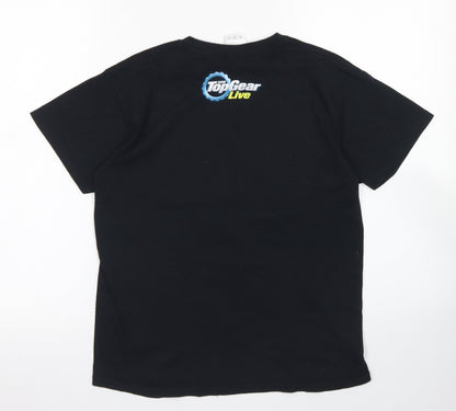 Gildan Boys Black  Cotton Basic T-Shirt Size M Crew Neck  - Top Gear