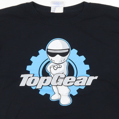 Gildan Boys Black  Cotton Basic T-Shirt Size M Crew Neck  - Top Gear