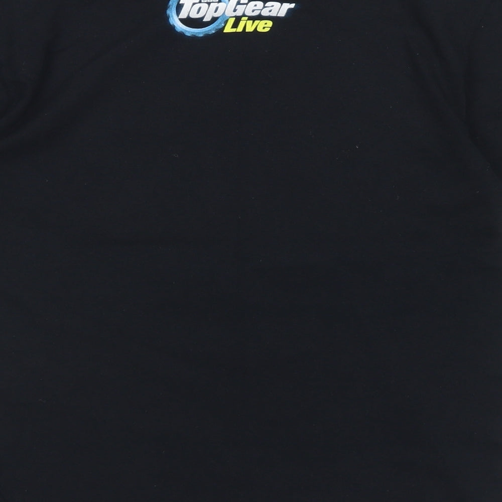 Gildan Boys Black  Cotton Basic T-Shirt Size M Crew Neck  - Top Gear