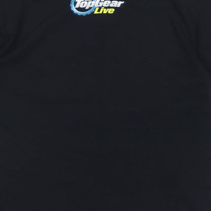 Gildan Boys Black  Cotton Basic T-Shirt Size M Crew Neck  - Top Gear