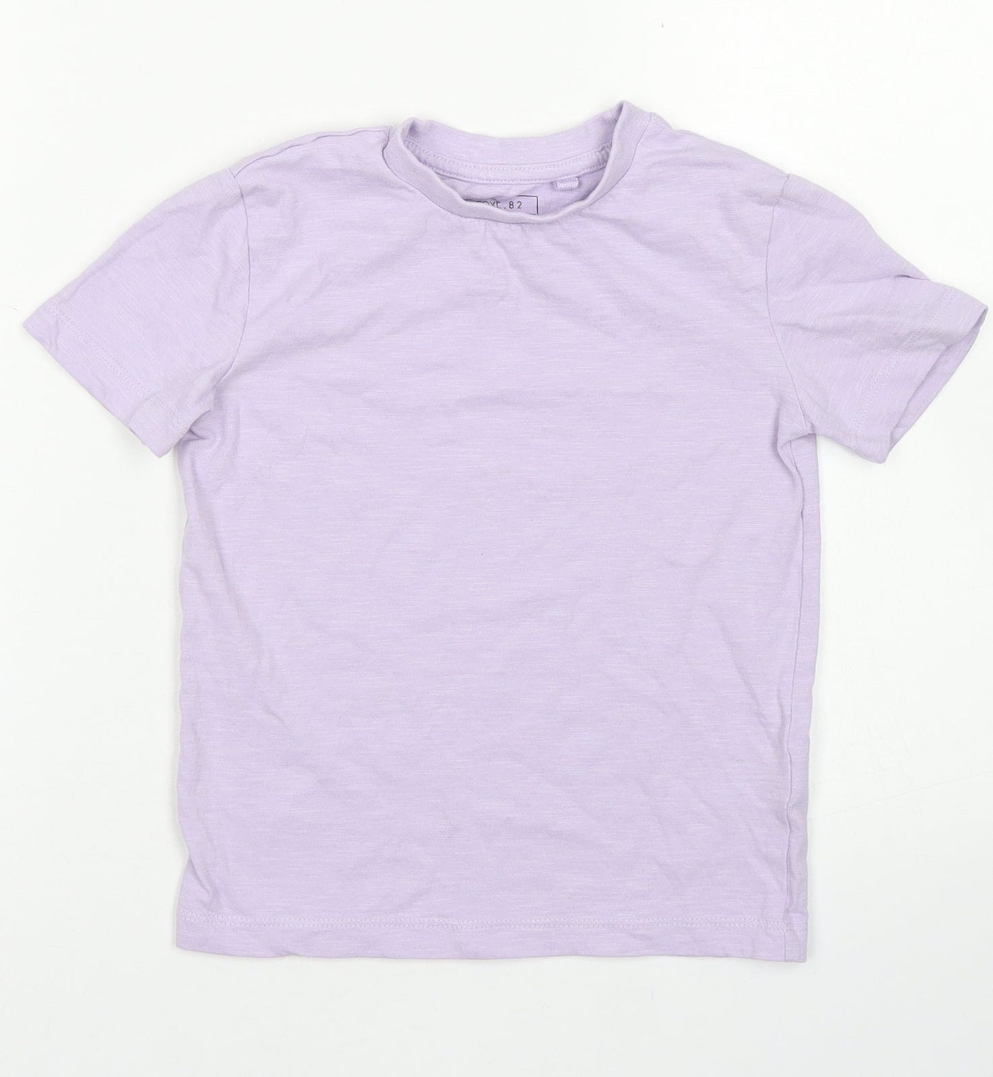 NEXT Girls Purple  Cotton Basic T-Shirt Size 4 Years Crew Neck