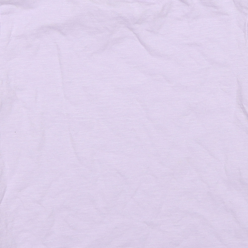 NEXT Girls Purple  Cotton Basic T-Shirt Size 4 Years Crew Neck