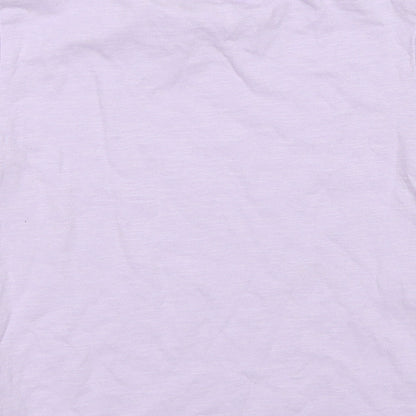 NEXT Girls Purple  Cotton Basic T-Shirt Size 4 Years Crew Neck