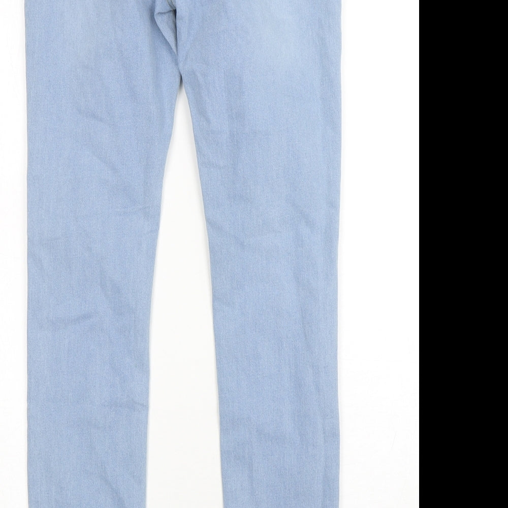 Womens UK Size L Preworn Regular Fit Skinny Blue Jeans