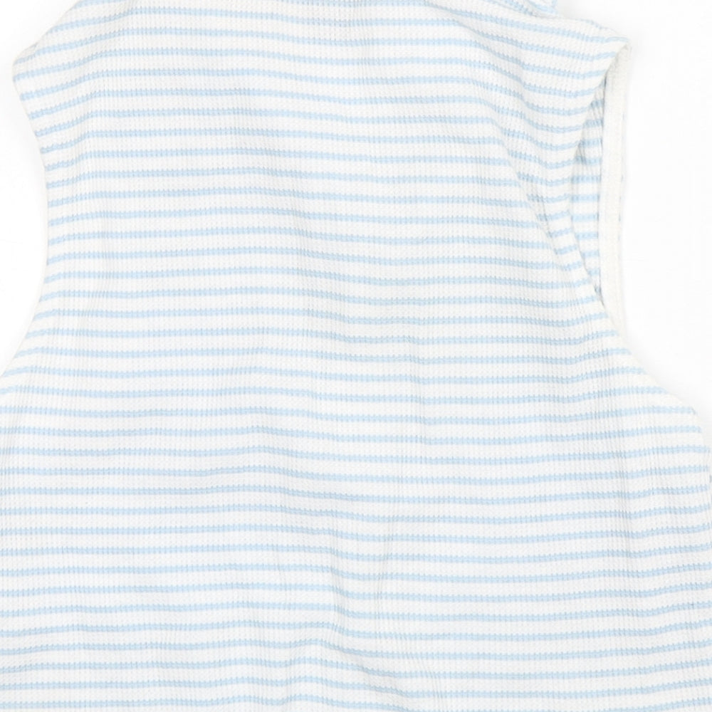 Primark Womens Multicoloured Striped Cotton Basic Button-Up Size S Collared