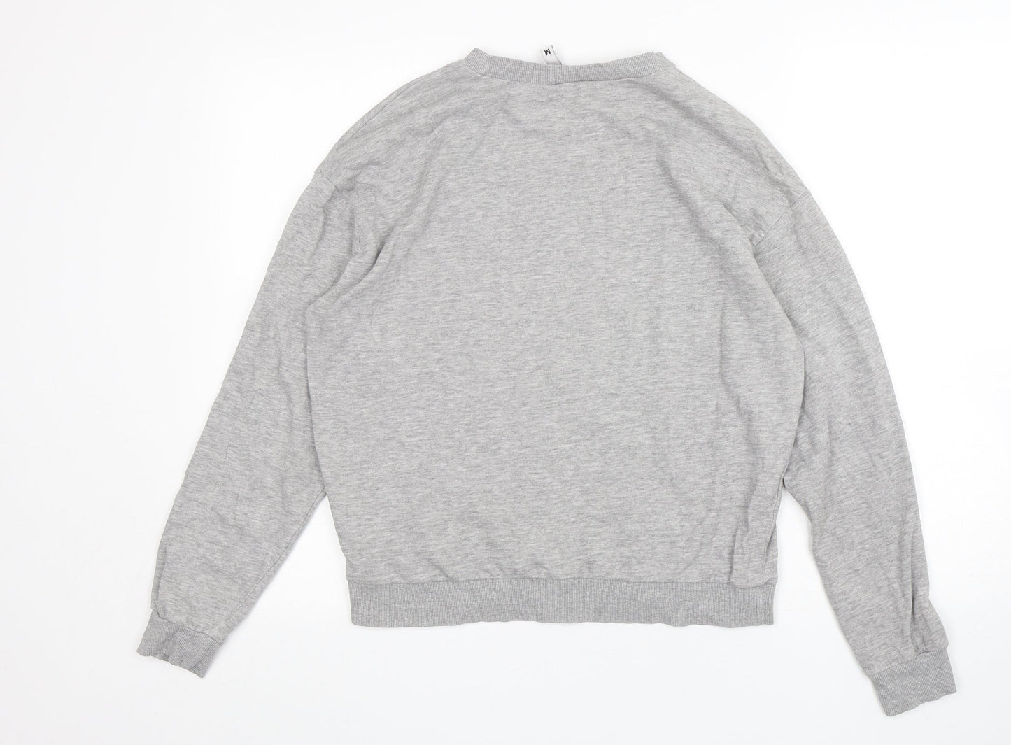 H&M Womens Grey  Cotton Pullover Sweatshirt Size M