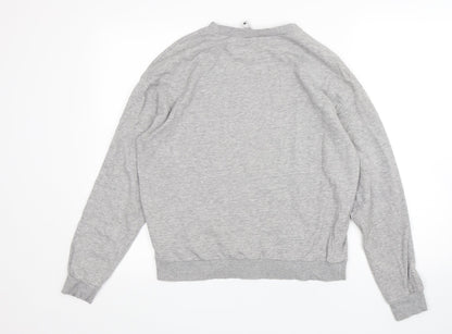 H&M Womens Grey  Cotton Pullover Sweatshirt Size M