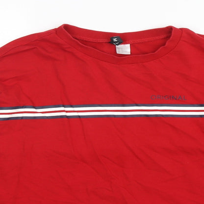 H&M Womens Red  Cotton Pullover Sweatshirt Size M