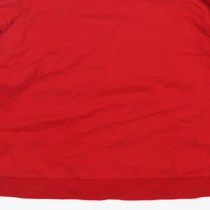 H&M Womens Red  Cotton Pullover Sweatshirt Size M