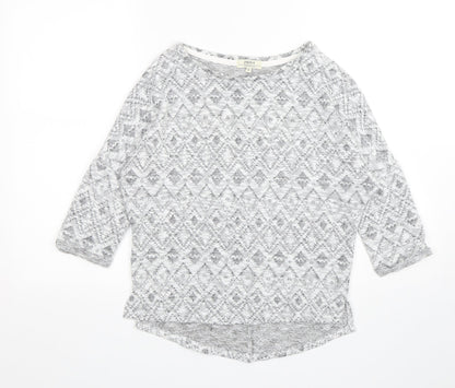 Womens UK Size S Papaya Grey Pullover Jumper