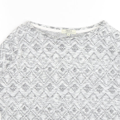 Womens UK Size S Papaya Grey Pullover Jumper
