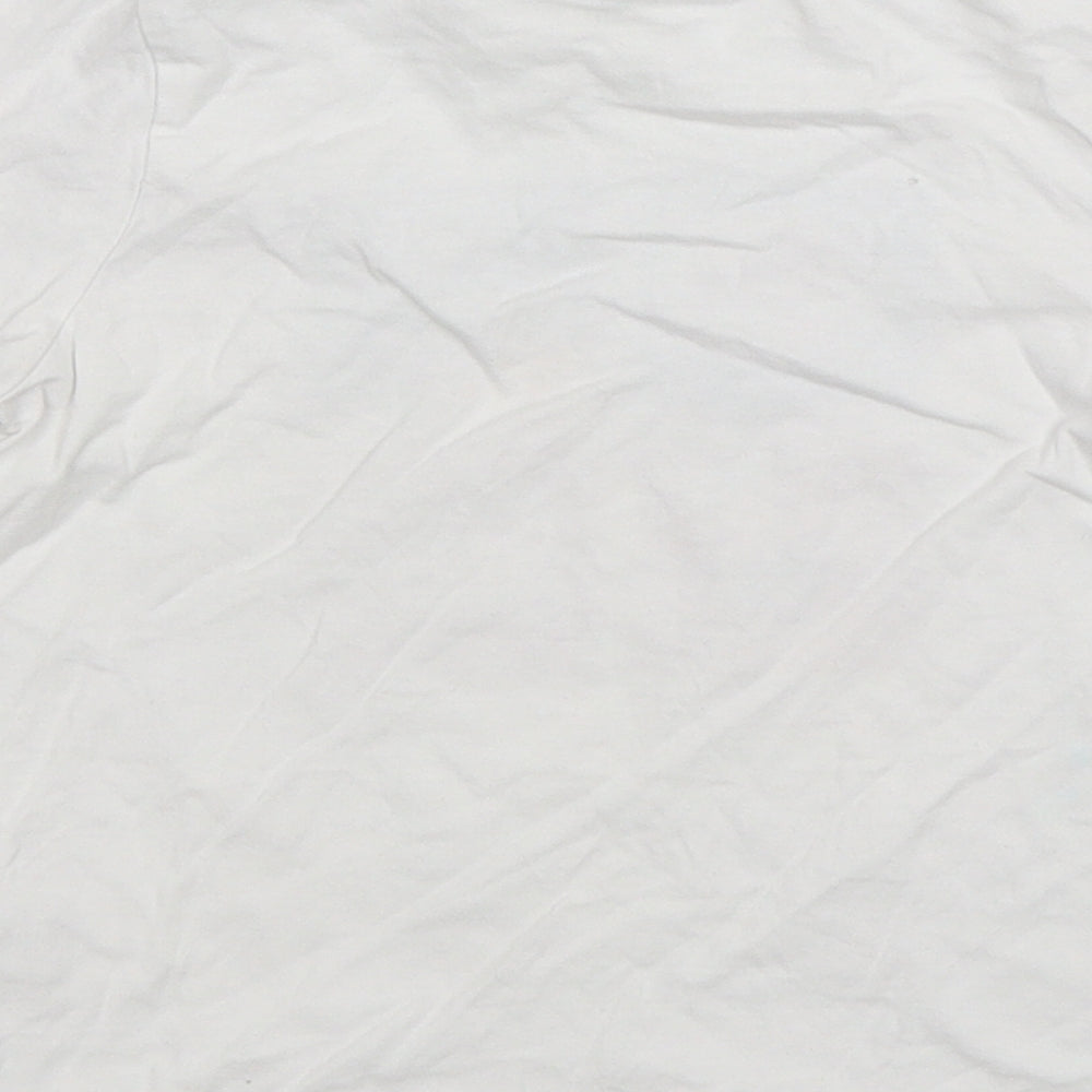 Sesame Street Boys White  Cotton Basic T-Shirt Size 5-6 Years Round Neck