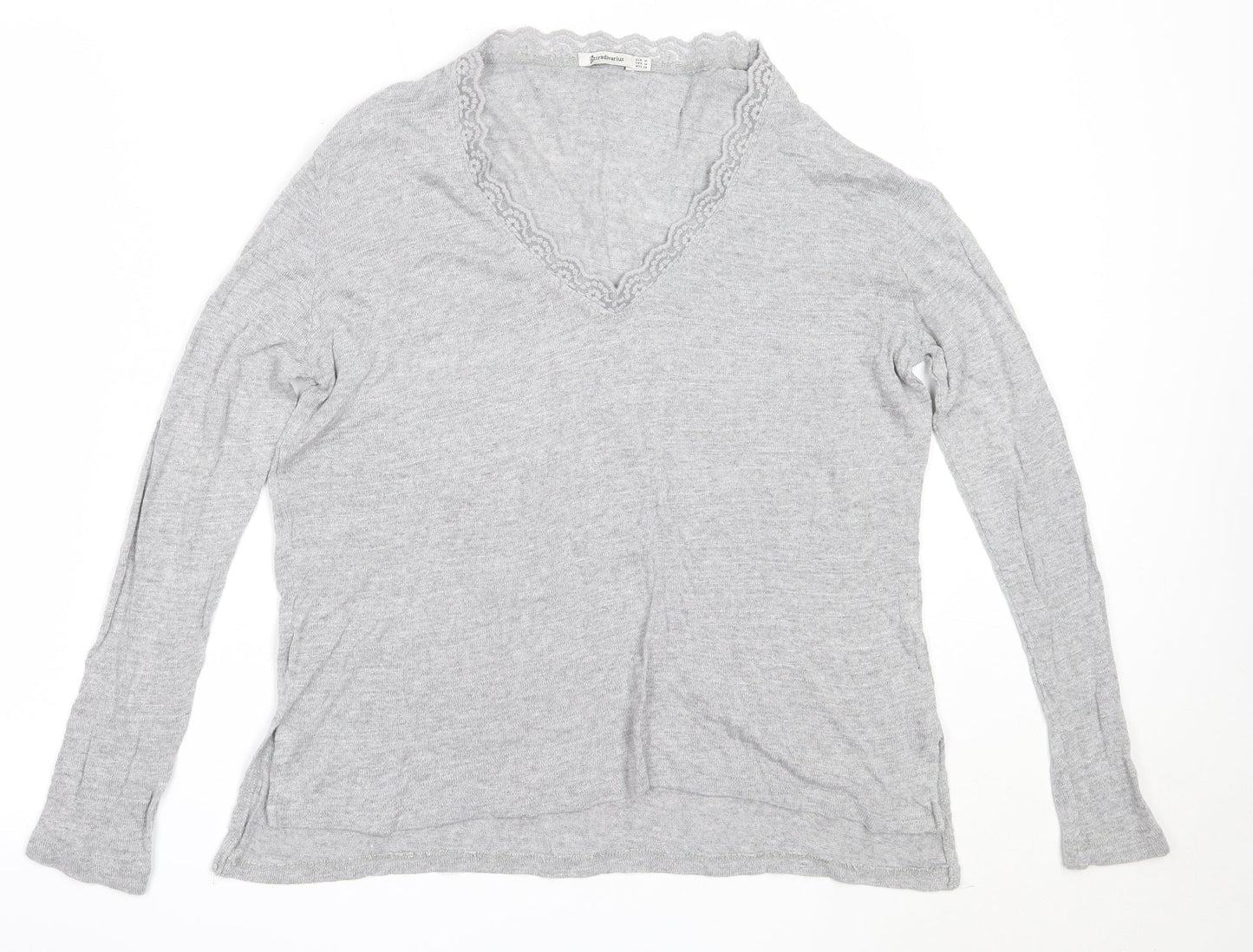 Womens UK Size M Stradivarius Grey Pullover Jumper