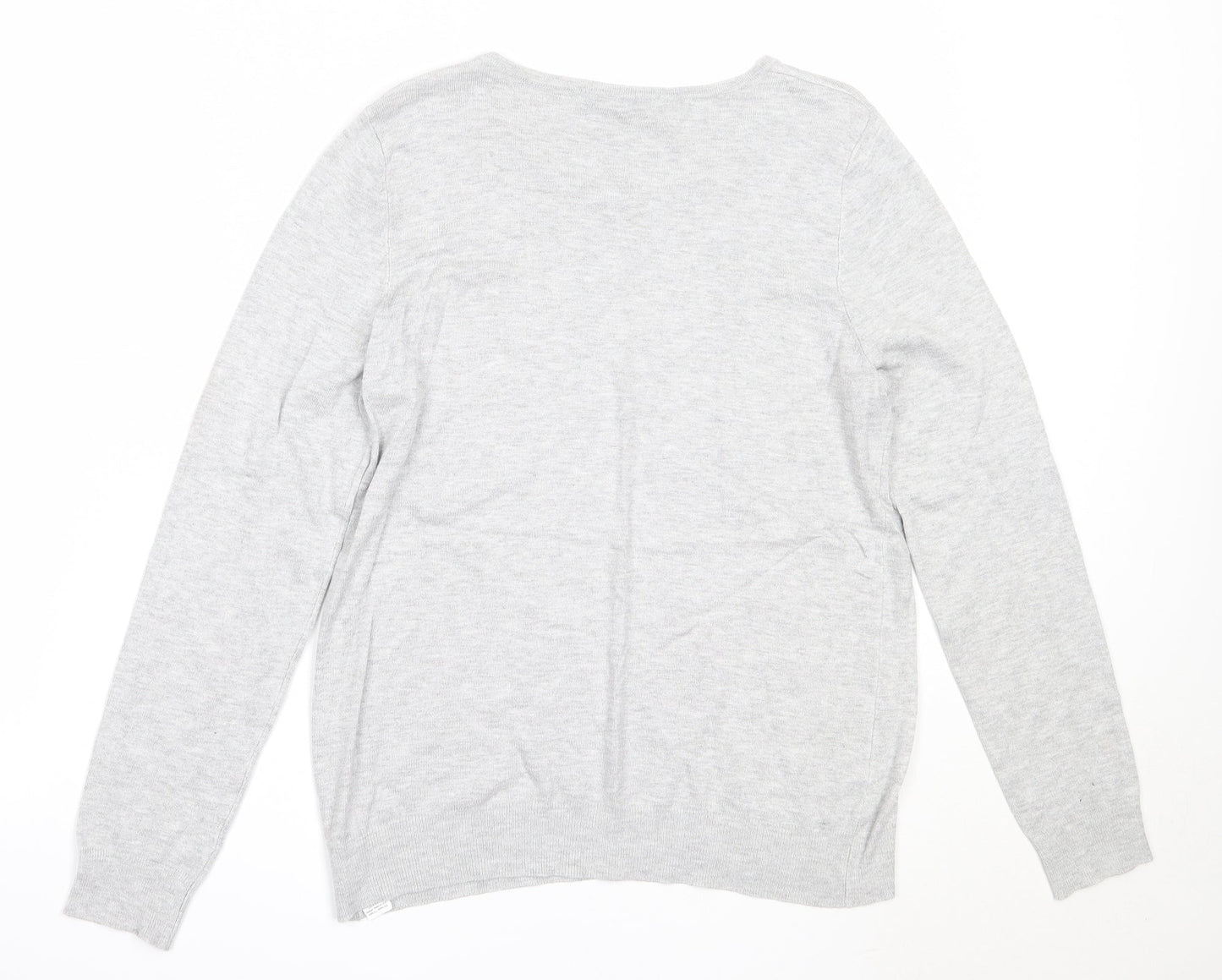 George Womens Grey Round Neck  Viscose Pullover Jumper Size 12