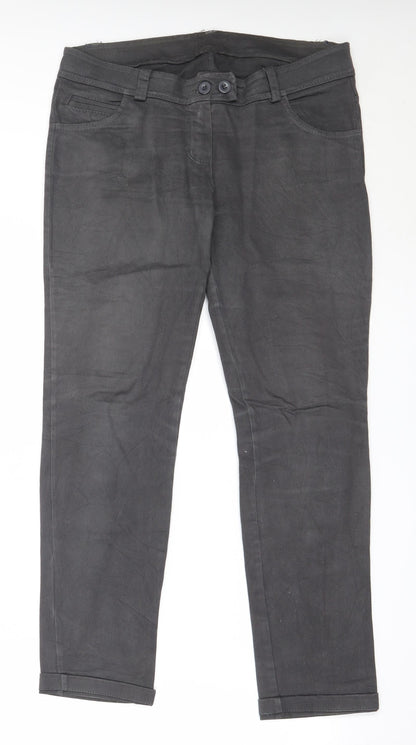 Womens UK Size M Preworn Regular Fit  Grey Trousers