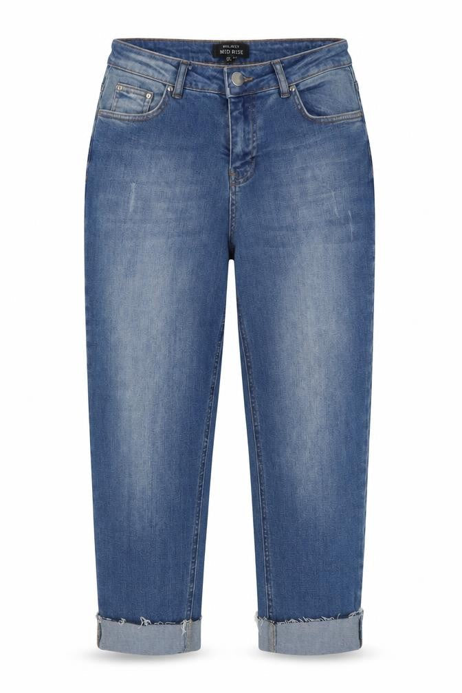 Womens UK Size 10 Select Regular Fit Cropped Blue Jeans