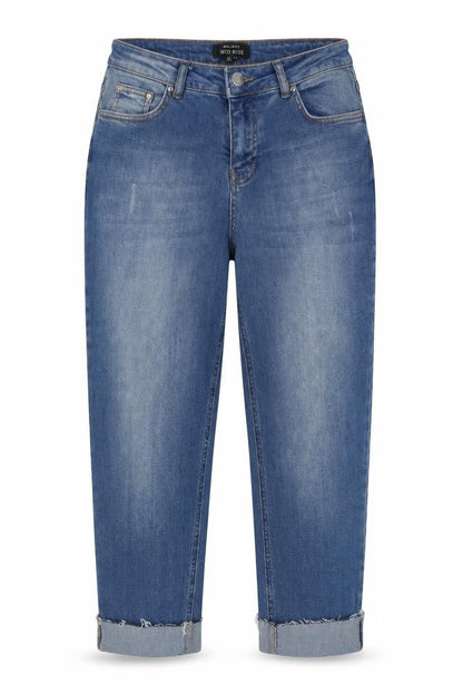 Womens UK Size 10 Select Regular Fit Cropped Blue Jeans