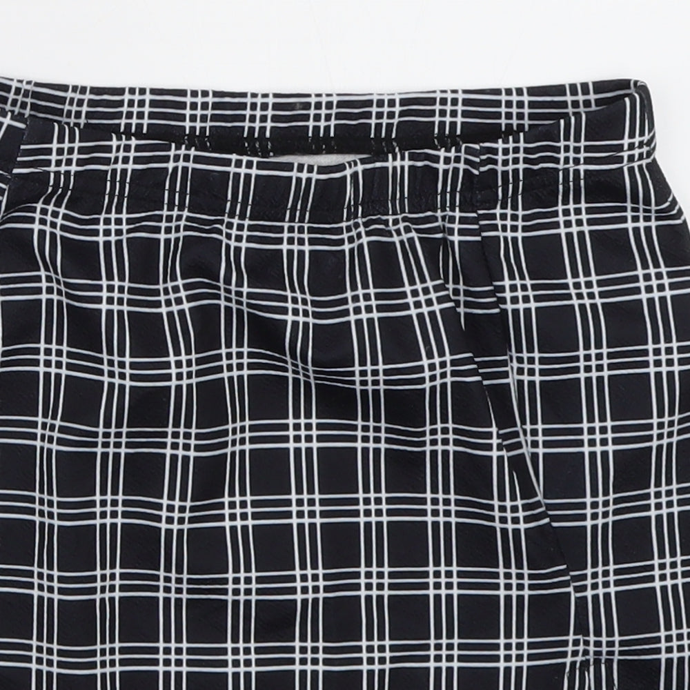 SheIn Womens Blue Check Polyester A-Line Skirt Size XS