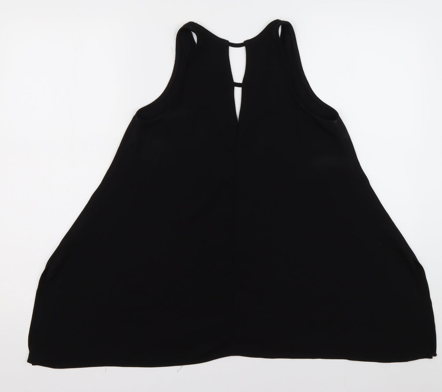 River Island Womens Black  Polyester Basic Tank Size 6 V-Neck