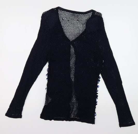 Womens UK Size S Roman Blue Cardigan Jumper