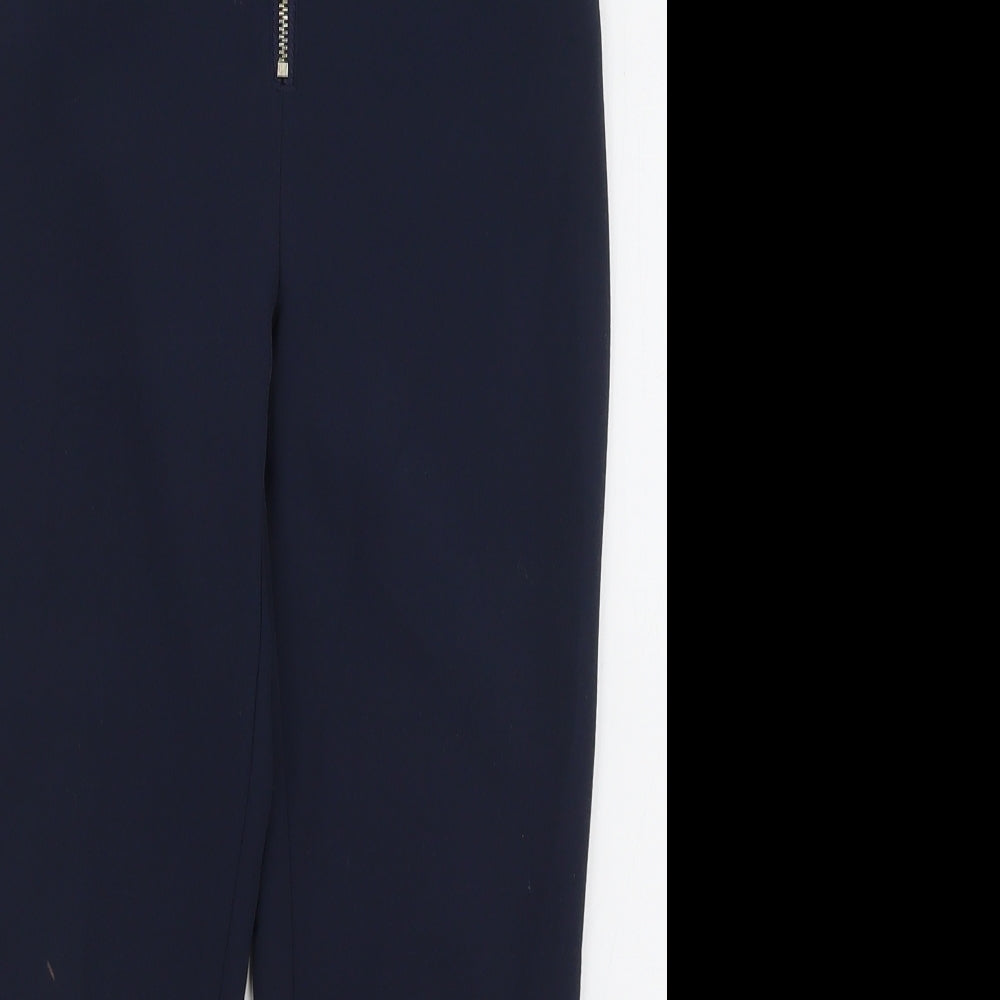 River Island Girls Blue  Polyester Capri Trousers Size 9 Months  Regular Zip