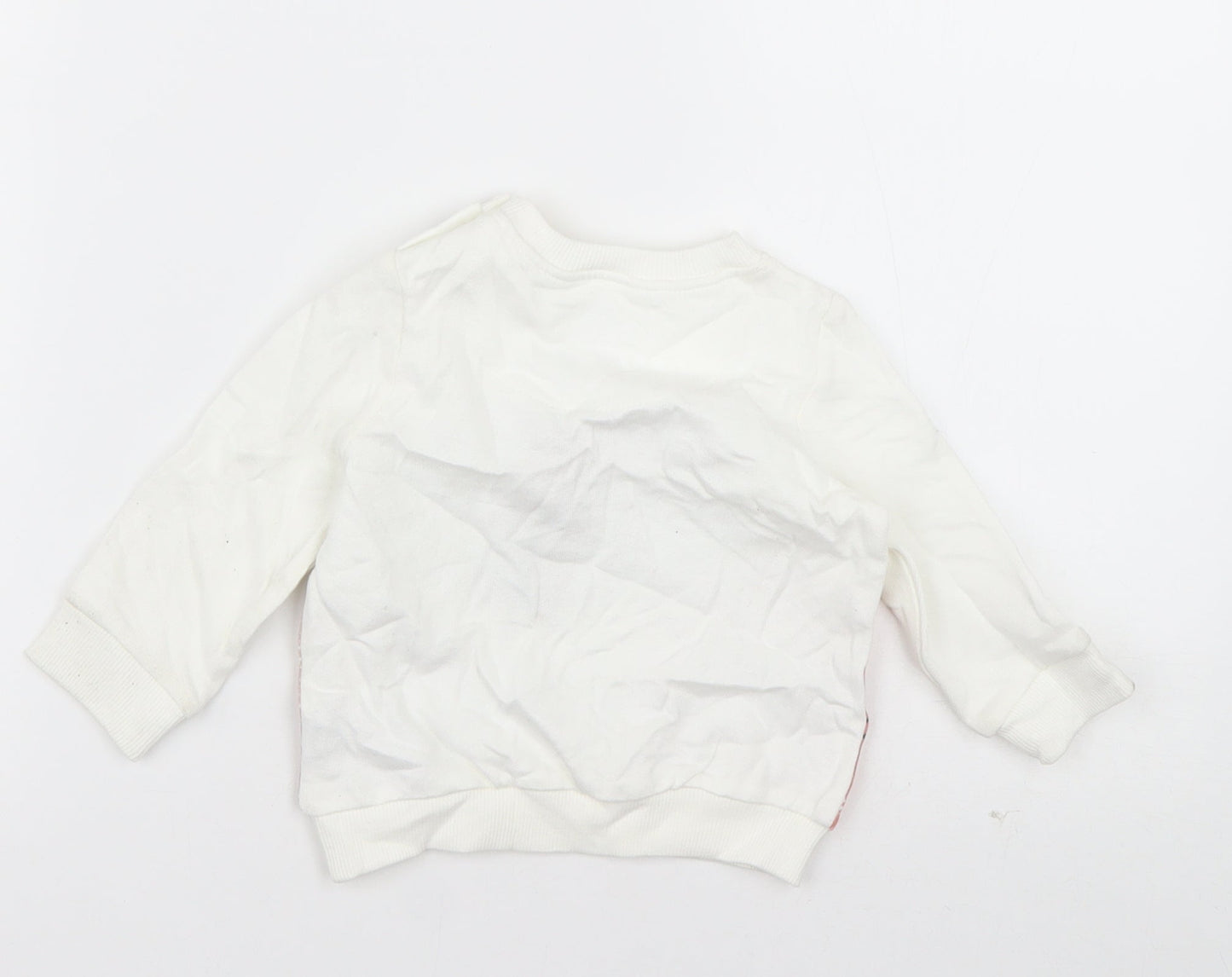 F&F Girls White  Cotton Pullover Jumper Size 3-6 Months  Pullover - keep us cool