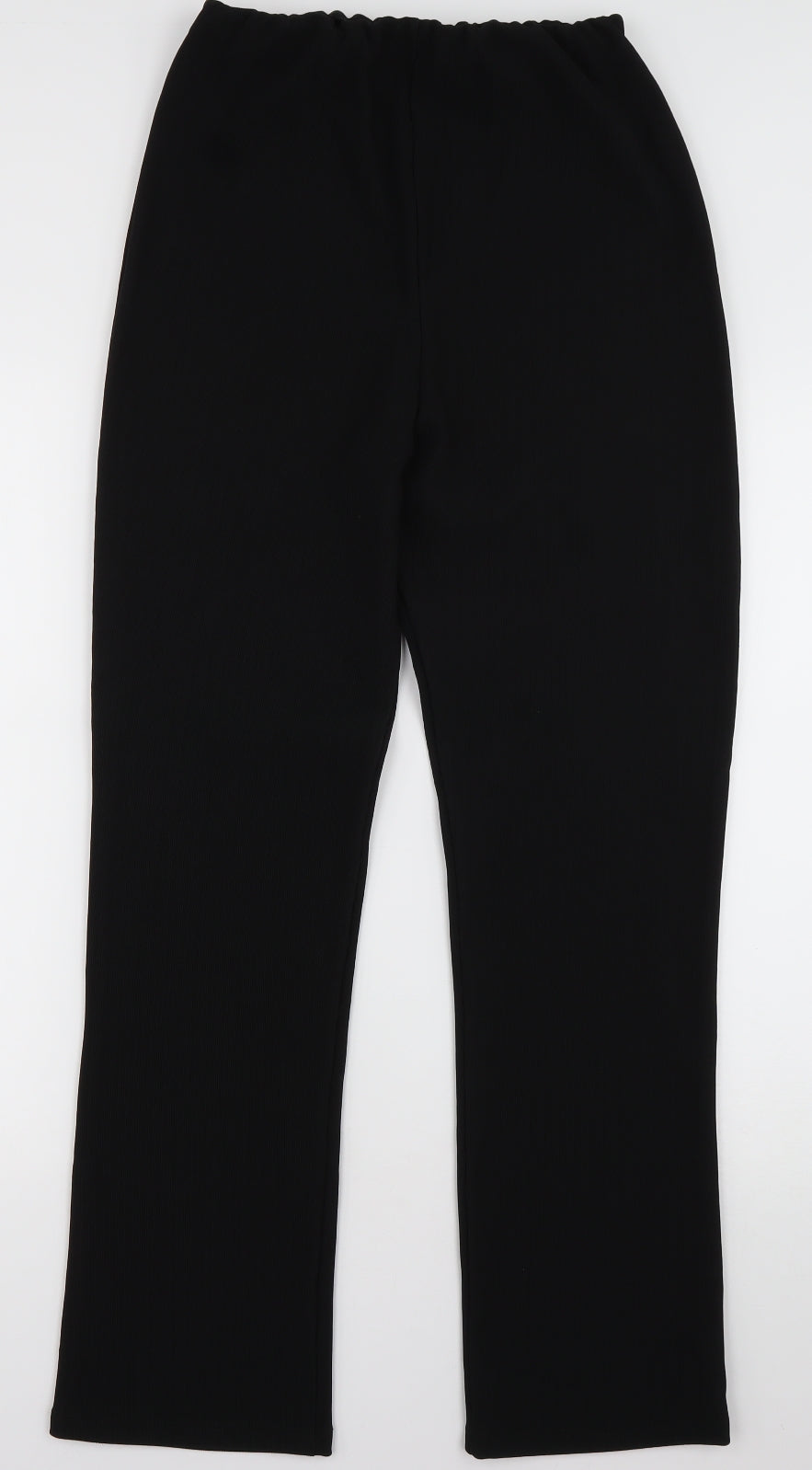 Womens UK Size L Preworn Regular Fit  Black Trousers