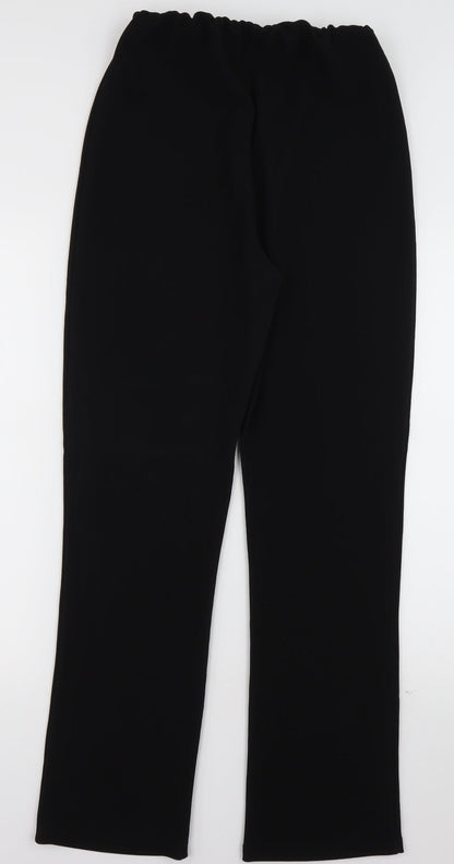 Womens UK Size L Preworn Regular Fit  Black Trousers