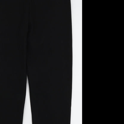 Womens UK Size L Preworn Regular Fit  Black Trousers