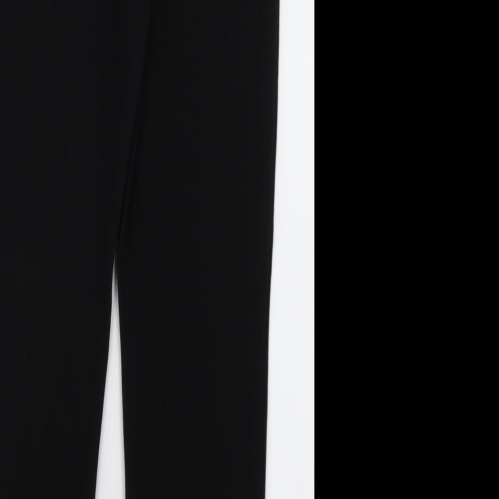 Womens UK Size L Preworn Regular Fit  Black Trousers