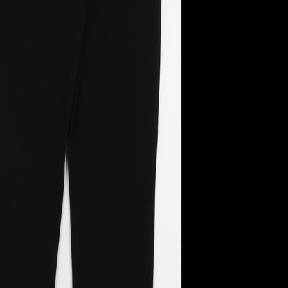 Womens UK Size L Preworn Regular Fit  Black Trousers