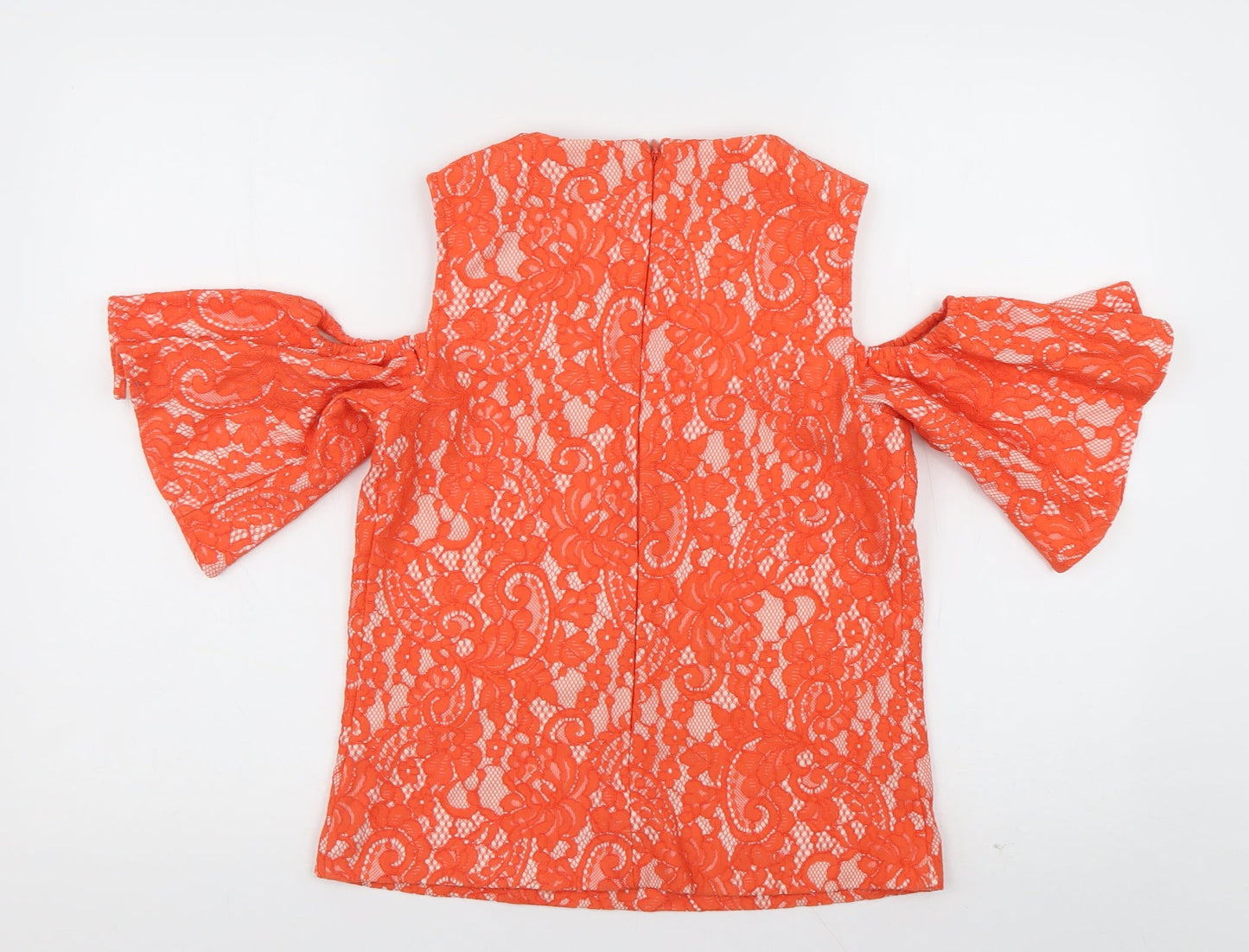 Womens UK Size 8 Warehouse Orange Basic Blouse