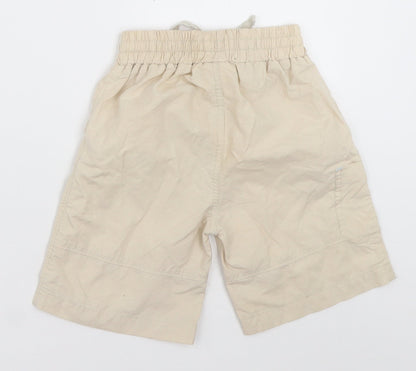 Reebok Boys Beige  Cotton Sweat Shorts Size 2 Years  Regular Tie