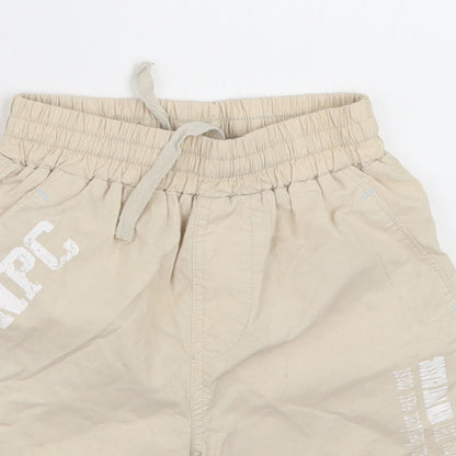 Reebok Boys Beige  Cotton Sweat Shorts Size 2 Years  Regular Tie
