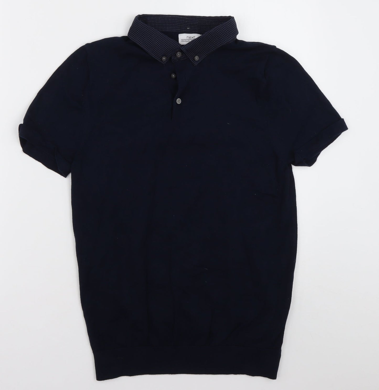 NEXT Mens Blue  Cotton  Polo Size XS Collared Button