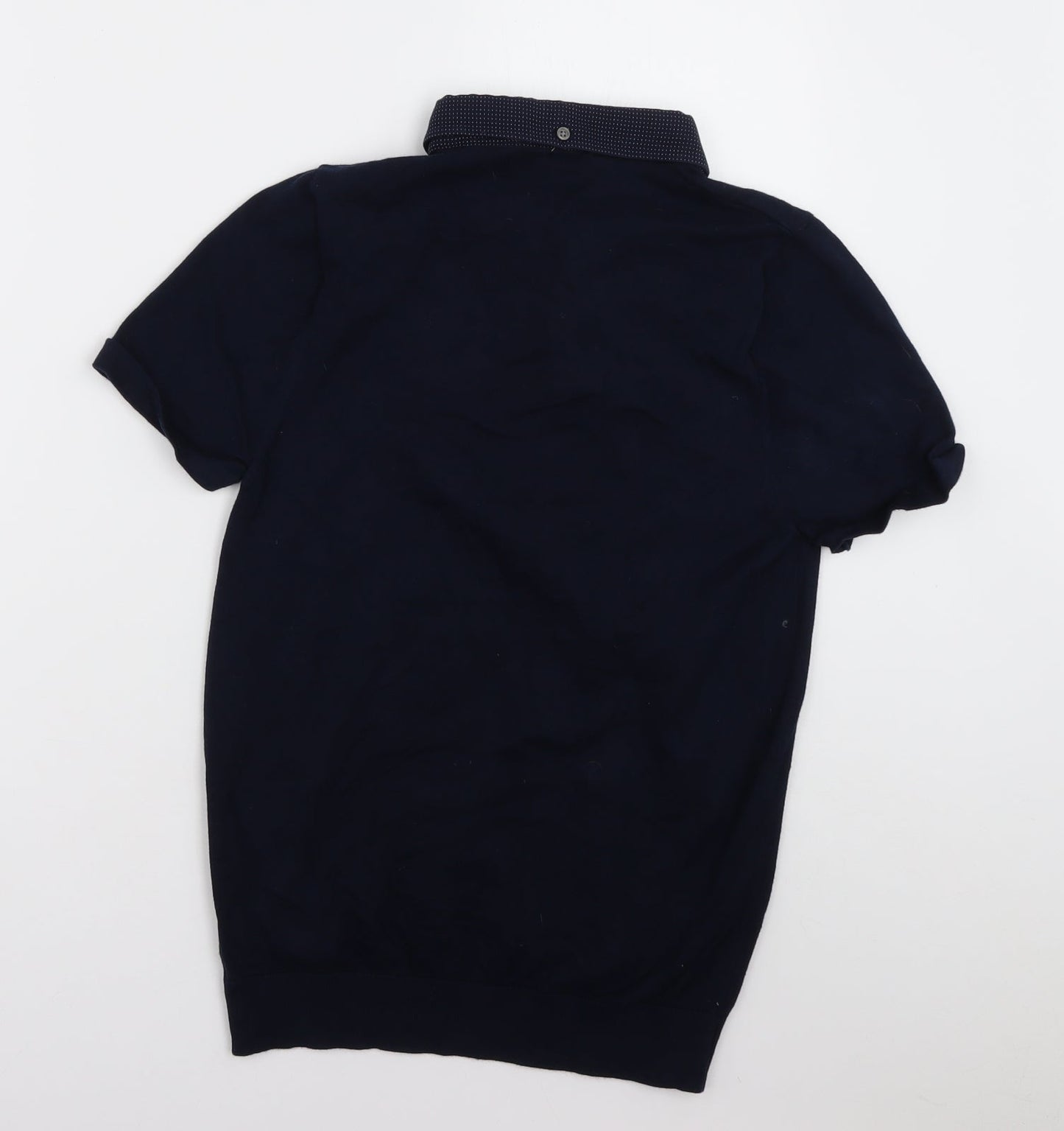 NEXT Mens Blue  Cotton  Polo Size XS Collared Button