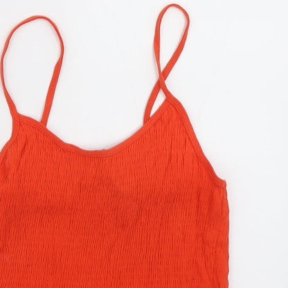 Womens UK Size 6 New Look Orange Cropped Tank
