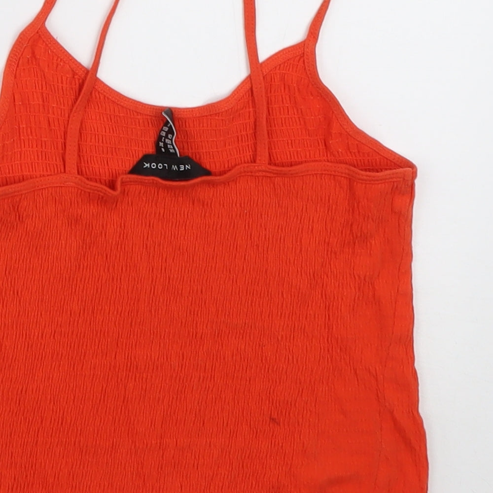 Womens UK Size 6 New Look Orange Cropped Tank