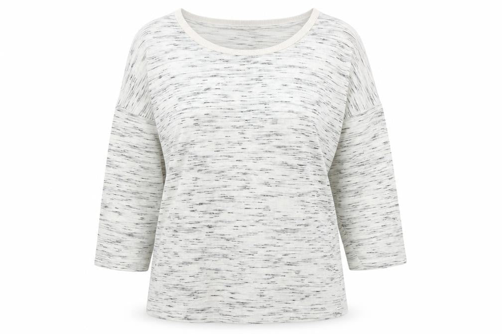 Front view of Marks & Spencer women’s grey polyester pullover sweatshirt, size UK 14, pullover