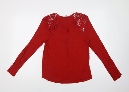 Womens UK Size M H&M Red Basic Blouse