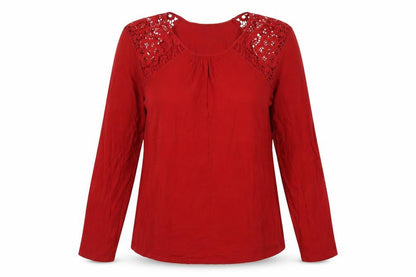 Womens UK Size M H&M Red Basic Blouse