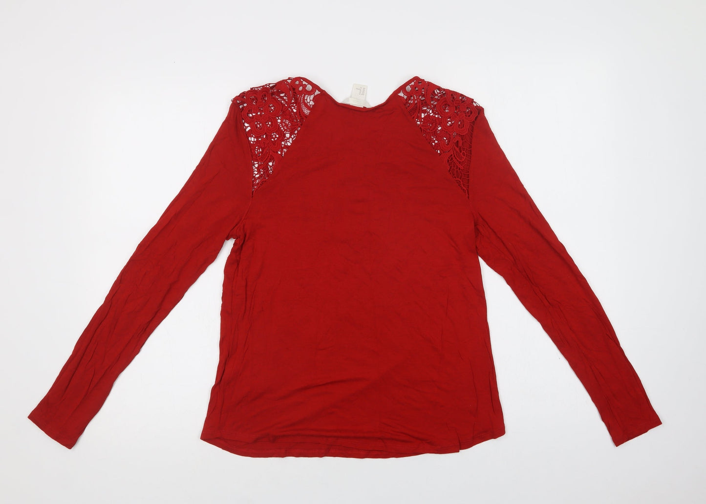 Womens UK Size M H&M Red Basic Blouse