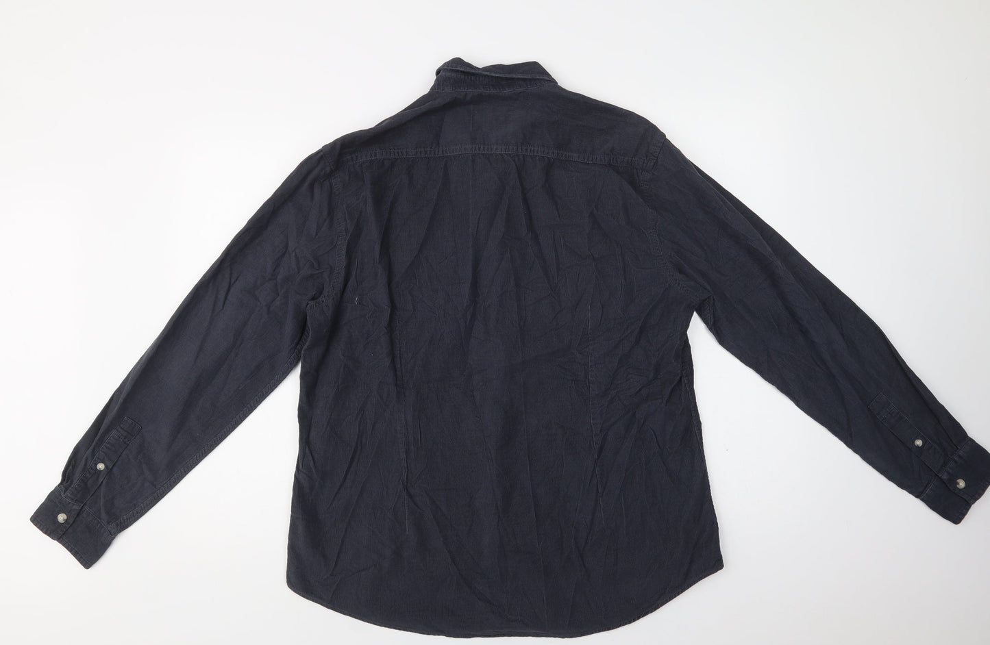 Mens UK Size L Burton Blue  Button-Up Long Sleeve Casual Shirt