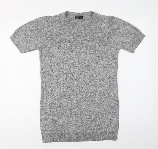 Womens UK Size 10 Topshop Grey Tunic Blouse