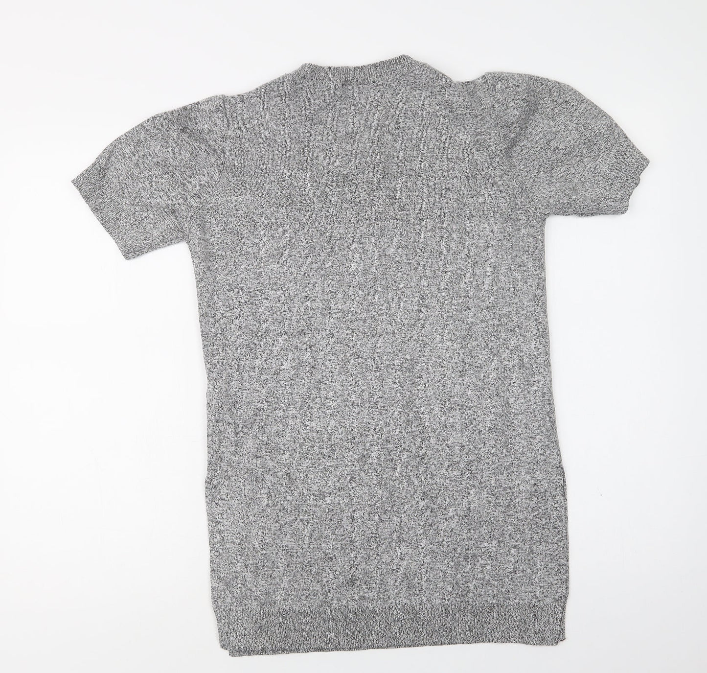 Womens UK Size 10 Topshop Grey Tunic Blouse