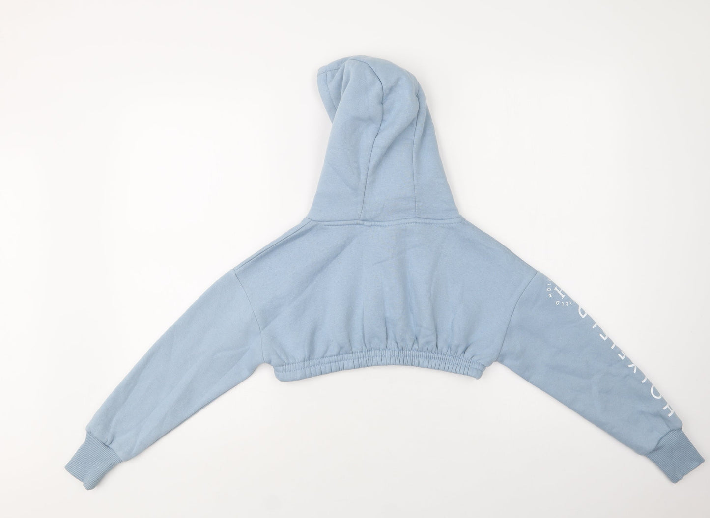 Holyfield Girls Blue  Cotton Pullover Hoodie Size 8-9 Years   - Cropped