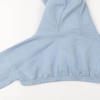 Holyfield Girls Blue  Cotton Pullover Hoodie Size 8-9 Years   - Cropped