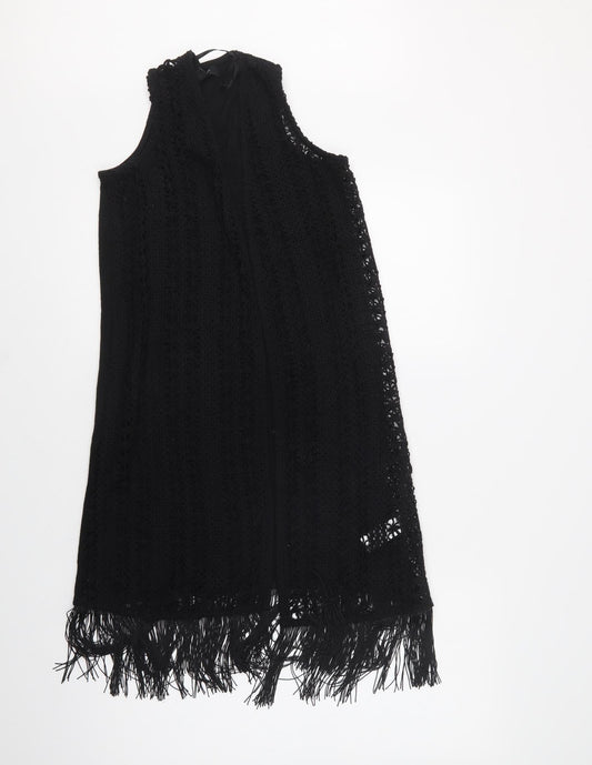 Primark Womens Black V-Neck  Polyester Vest Jumper Size 8